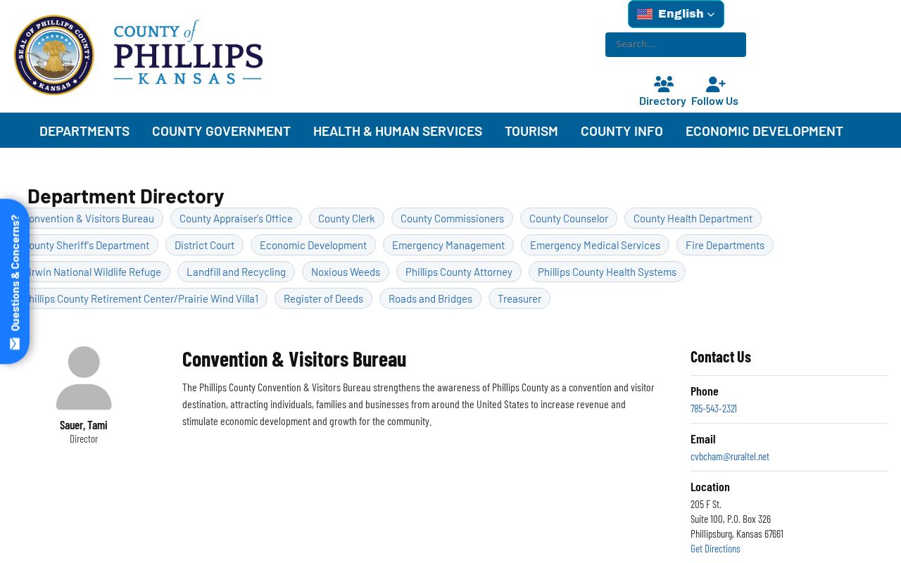 Phillips County department directory distinguishing county offices
